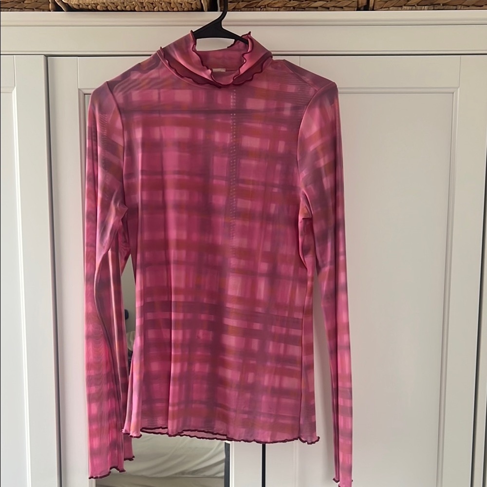 Pink Plaid Women's Top